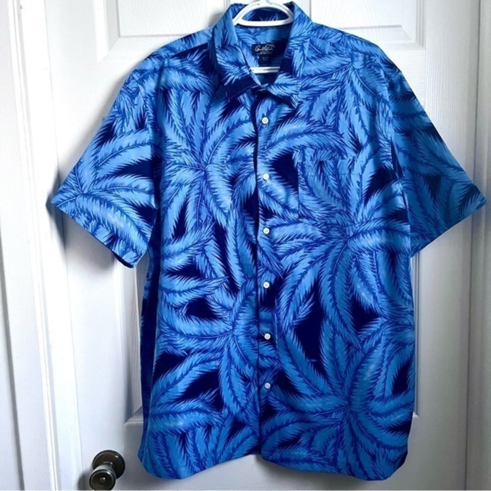 3/30$💥 Arnold Palmer hawaiien button down Men XL short sleeve golf shirt summer
